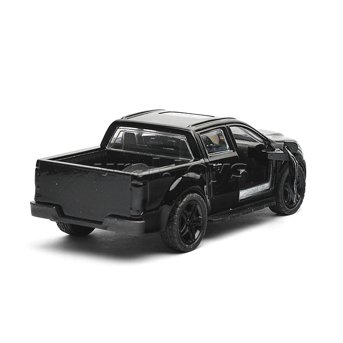 Чёрная инерционная машинка Пикап с принтом die-cast, 1:32, открывающиеся двери