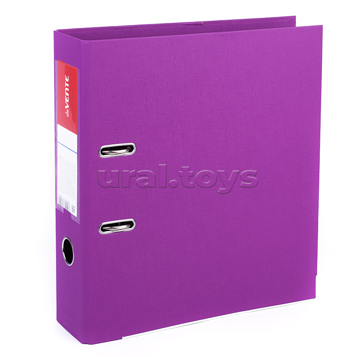 Папка с арочным механизмом, A4 75 мм PP двусторонний разобранная, металлическая окантовка, запечатка форзаца, наварной карман с этикеткой, фиолетовая