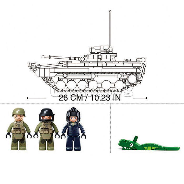 Конструктор "Боевая машина пехоты БМП-2" (738 дет.) в коробке