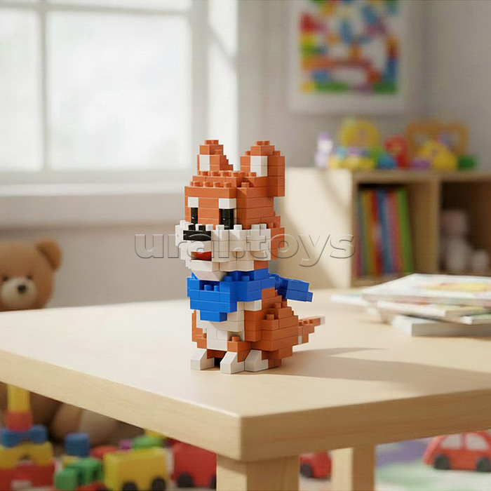 Конструктор "Корги с шарфиком" (180 дет.) 3D, в коробке