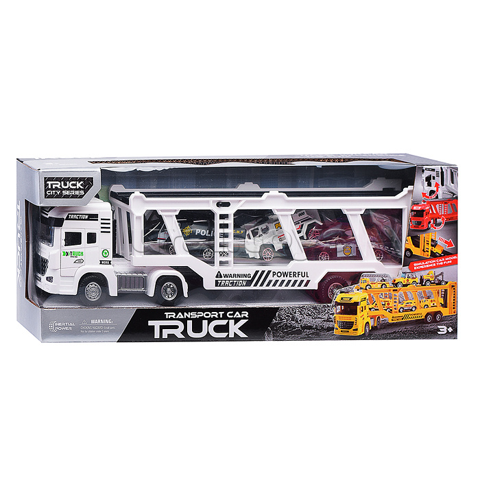 Машина "Автовоз-полиция" (свет, звук) в коробке