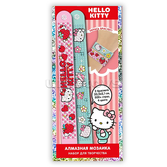 Набор для творчества "Укрась браслеты" Хэллоу Китти, алмазная мозаика