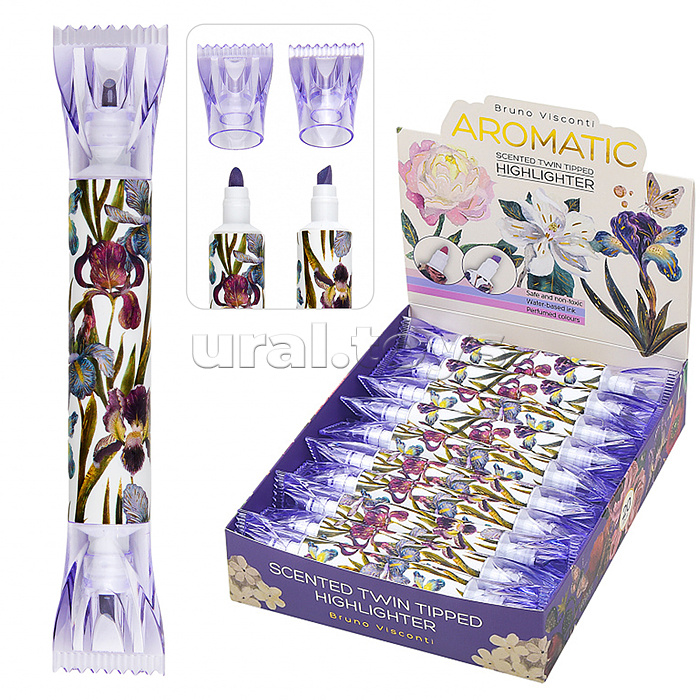 Текстовыделитель с запахом  "Flora. Ирисы" сиреневый