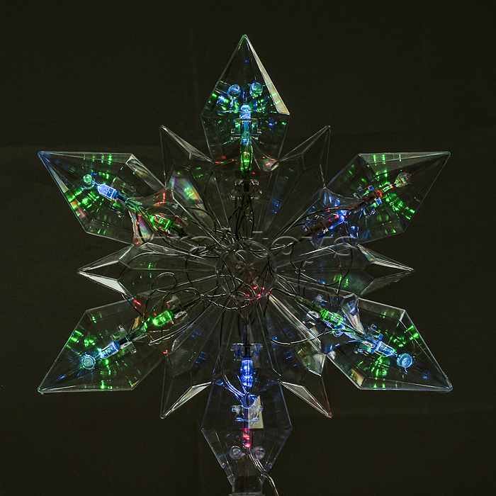 Электрогирлянда-наконечник "Звезда" светящаяся, цветная