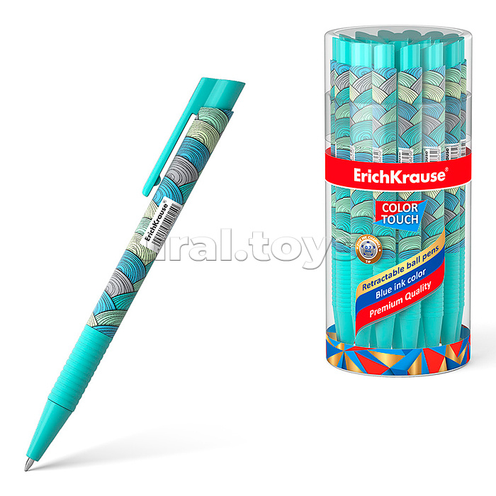 Ручка шариковая автоматическая ColorTouch® Emerald Wave, цвет чернил синий