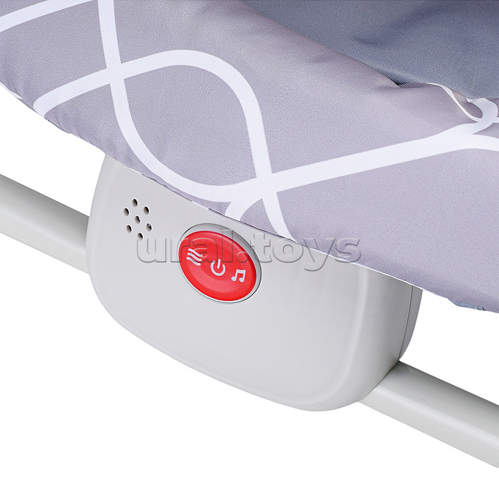 Шезлонг детский 8584 "Жирафик" в коробке (серый)