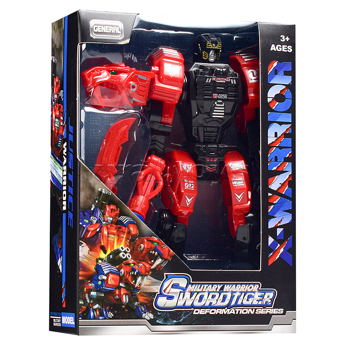 Робот трансформирующийся в леопарда и волка, в коробке