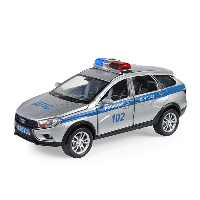 Машина металл LADA Sw Cross Полиция 17,5 см, (двери,свет-звук) в коробке Машина металл LADA Sw Cross Полиция 17,5 см, (двери,свет-звук) в коробке