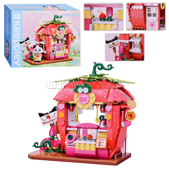 Конструктор "Клубничка" (350 дет.) в коробке