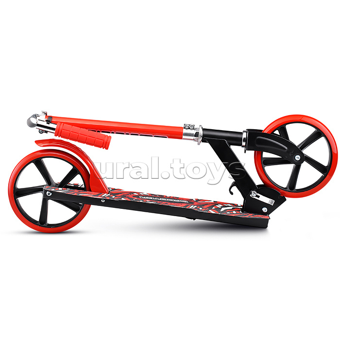 Самокат 2-х кол., красный, d 200 мм., PU, в коробке