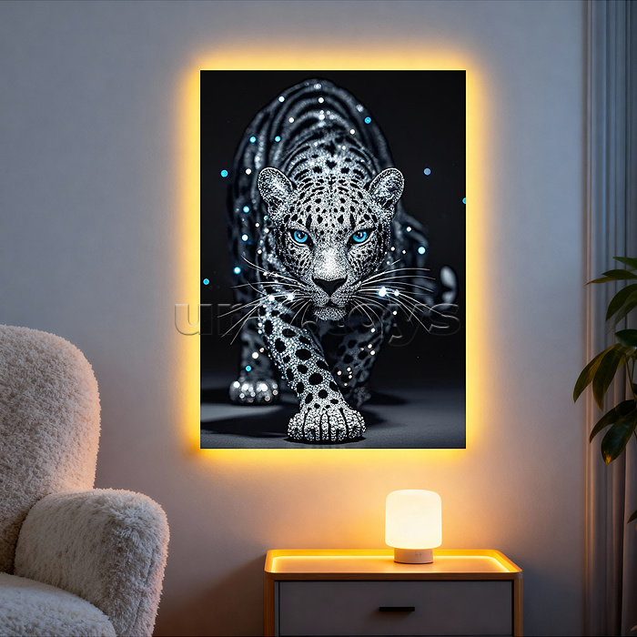 Мозаика алмазная "Леопард" 30*20 см.