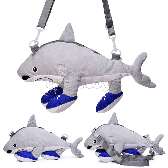 Мягкая игрушка "Акула" в кедах, 30 см.