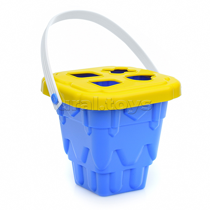 Ведро детское Башня с крышкой и с 4 логическими фигурами Ведро детское Башня с крышкой и с 4 логическими фигурами