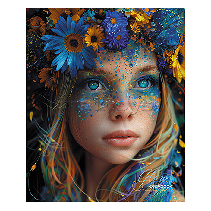 Тетрадь 48л. клетка "Зачарованные" блестки, по сериям