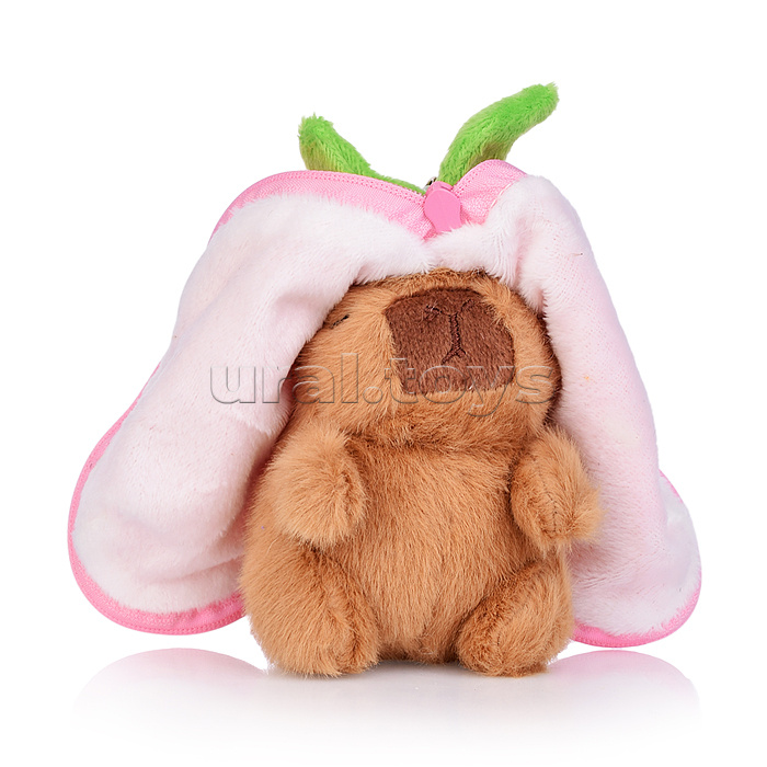 Мягкая игрушка "Капибара в сумочке" 12 см