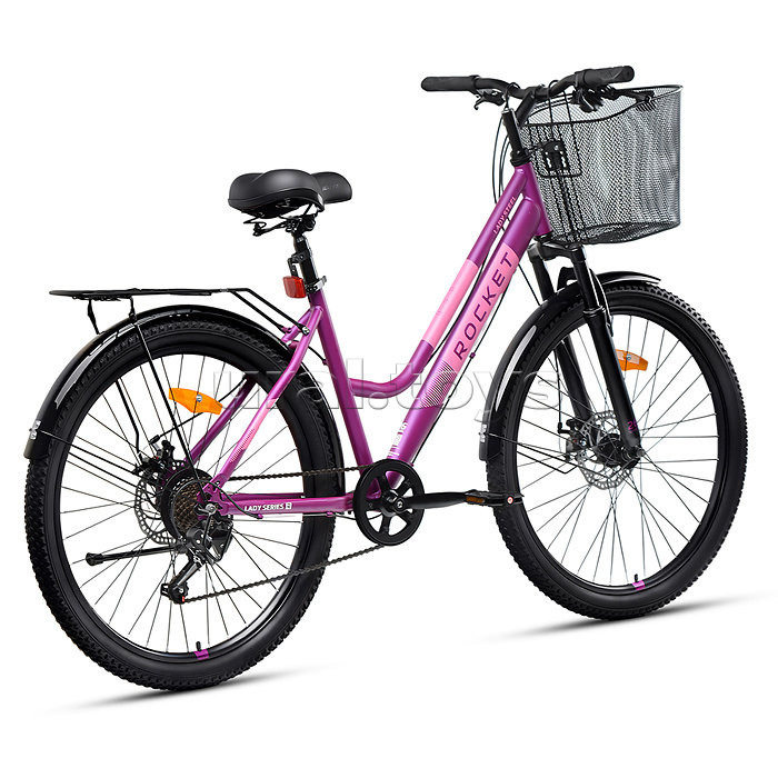 Велосипед 26" Rocket lady Steel 26, цвет лиловый, размер 17"