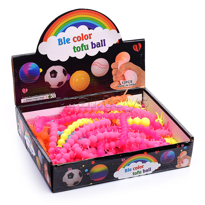 Игрушка-антистресс "Многоножка яркая"