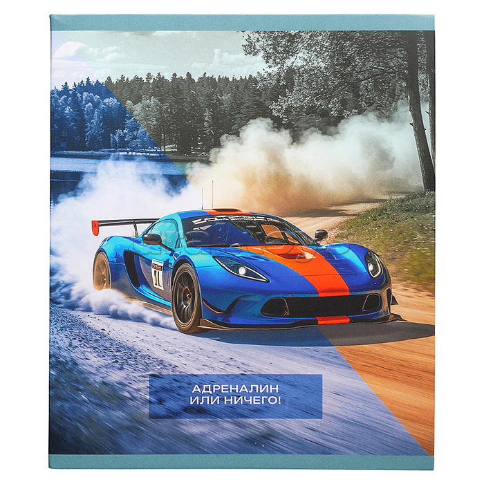 Тетрадь 48л. клетка "Адреналин" А5 скрепка