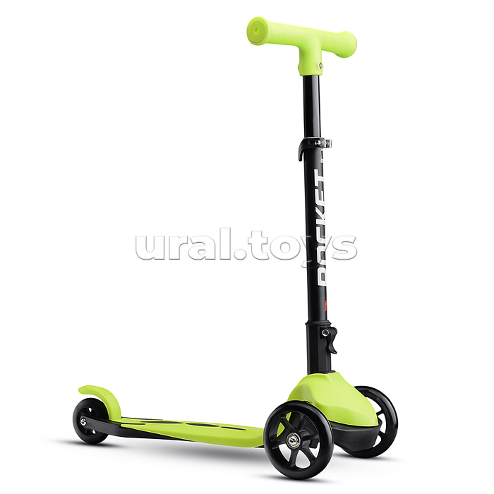 Самокат трёхколёсный ROCKET колёса PU, цвет салатовый
