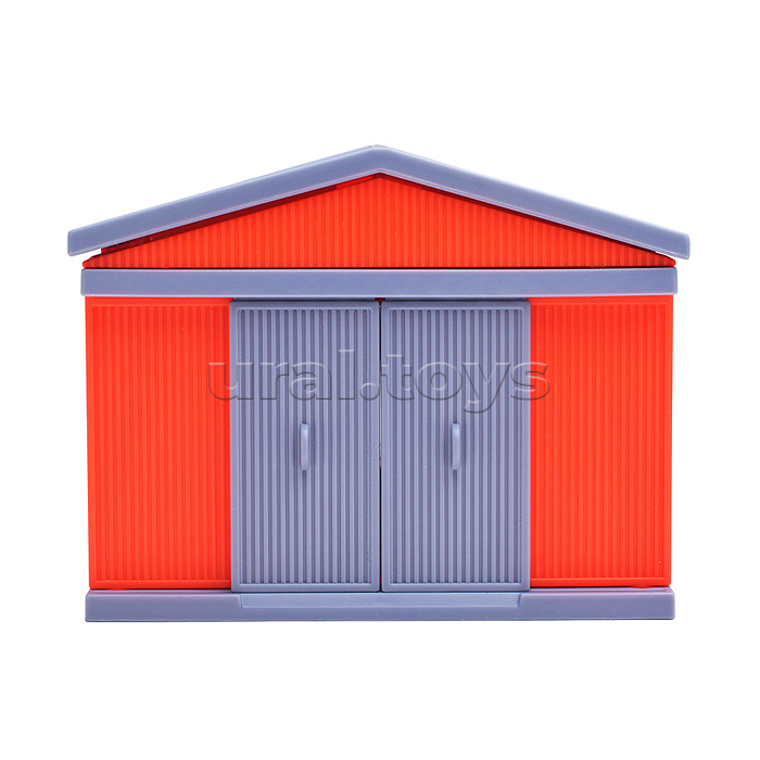 Модель пластик "Синий трактор" Гараж с коровой и овцой