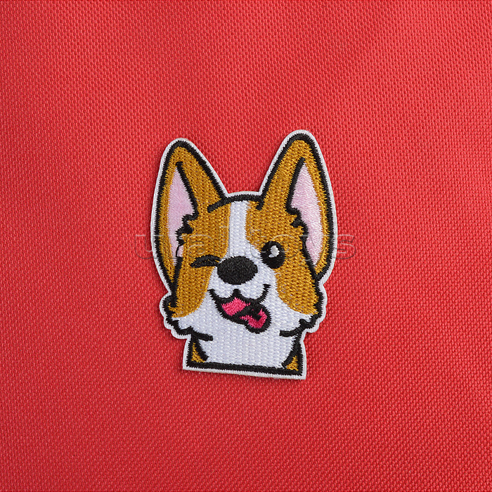 Рюкзак "Corgi" подростковый 40x29x17 см (14 л) 250 г, 1 отделение на молнии, 1 передний карман, вышивка, красный