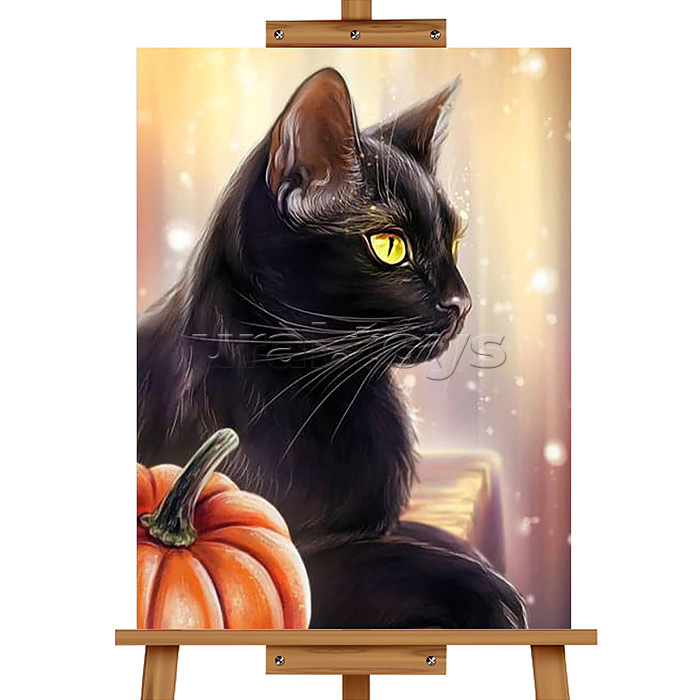 Набор для рисования "Картина по номерам 20*30 см. Черный кот"
