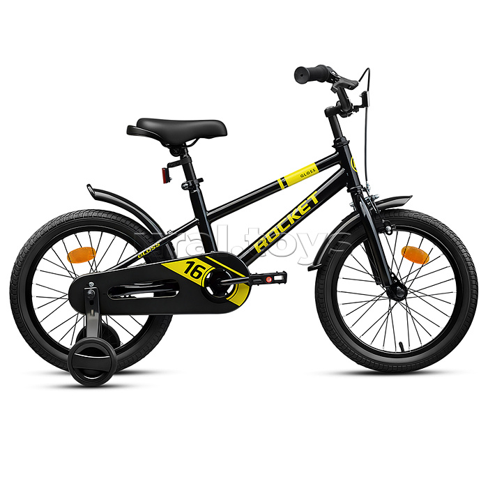 Велосипед 16" Rocket Gloss, цвет черный