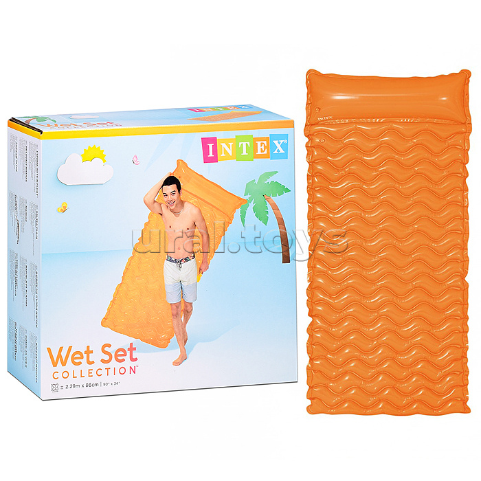 Матрас для плавания «Волна», 229 х 86 см, цвета МИКС, 58807EU INTEX