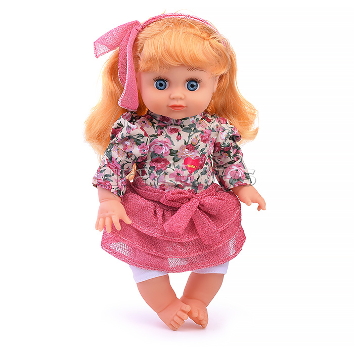 Кукла "Алина" в ассортименте, озвуч. в нарядном платье, в рюкзаке