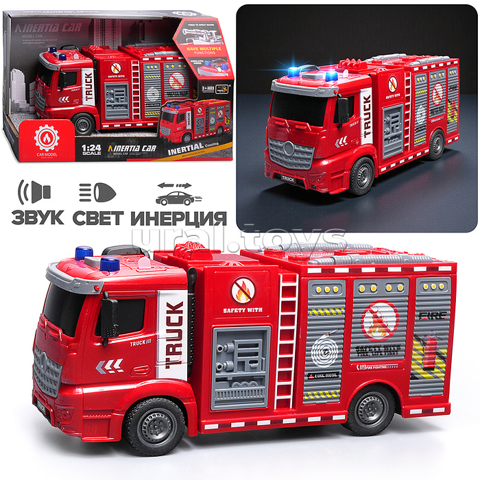 Машина "Пожарная" на батарейках, в коробке