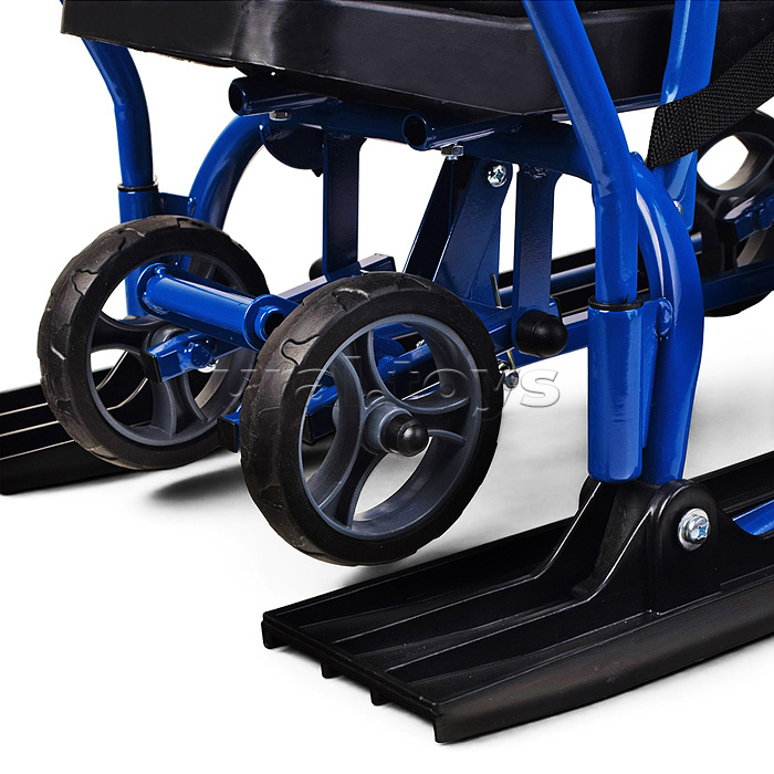Игрушка Снегокат детский 109 "Wheel" c П-образным толкателем и колесной базой (Зайчик тракторист)