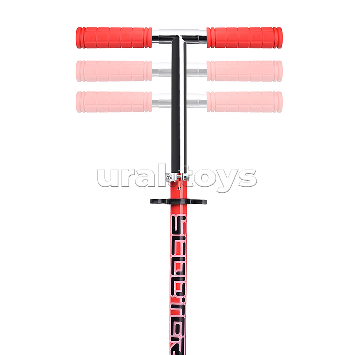 Самокат 2-х кол., красный, d 200 мм., PU, в коробке