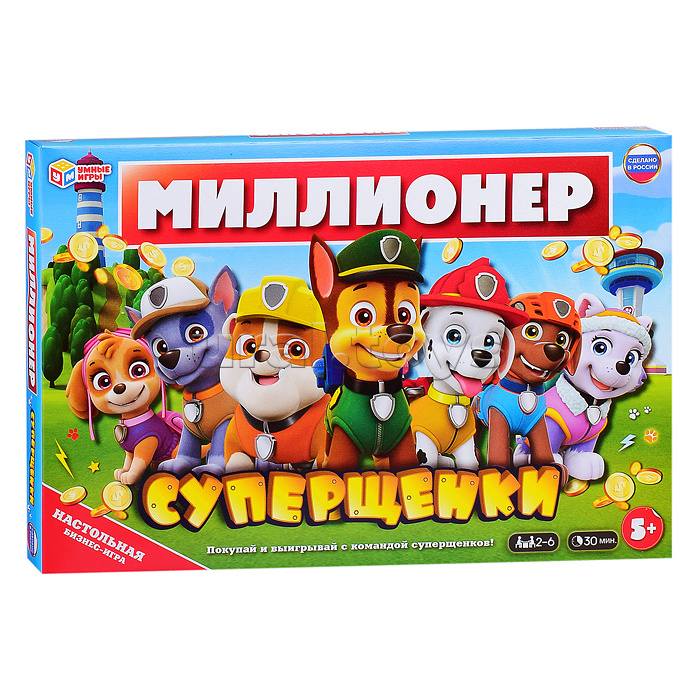 Настольная бизнес-игра "Суперщенки. Миллионер" Настольная бизнес-игра "Суперщенки. Миллионер"