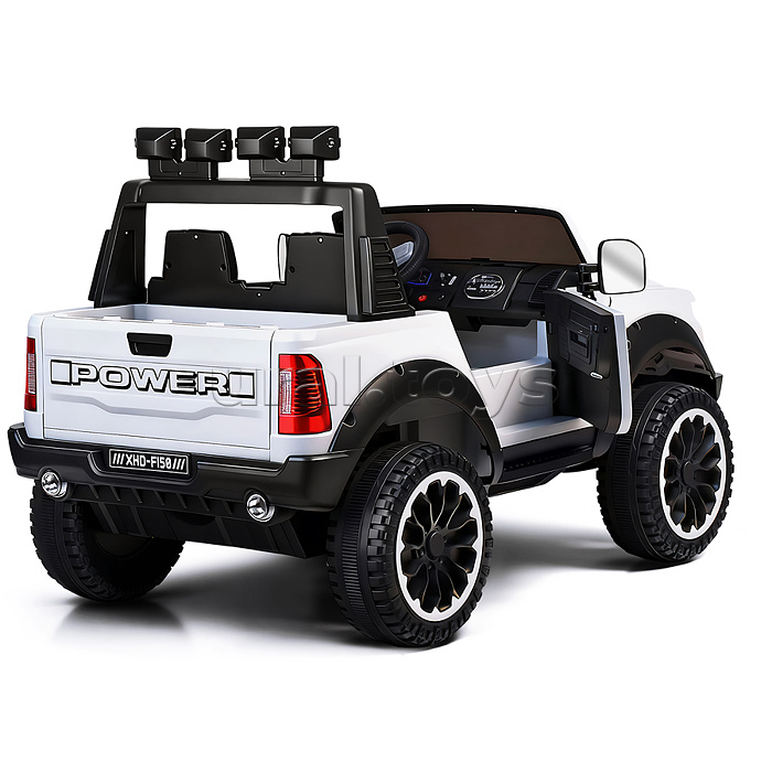 Электромобиль "Мощность скорости" на аккумуляторе, с р/у управлением, в коробке (белый)