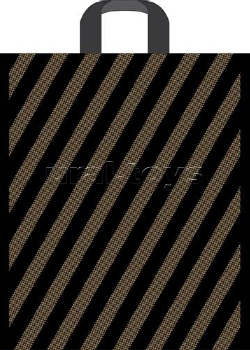 Пакет ПЭ с петлевой ручкой 38х45+3см "Полоса"