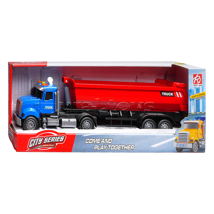 Машина "Самосвал" (свет, звук) в коробке