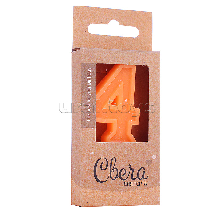 Свеча Цифра, 4 ЭКО, Шоколадное ассорти, Карамель, 3*4,5 + 3,5 см, 1 шт. с держат. Свеча Цифра, 4 ЭКО, Шоколадное ассорти, Карамель, 3*4,5 + 3,5 см, 1 шт. с держат.
