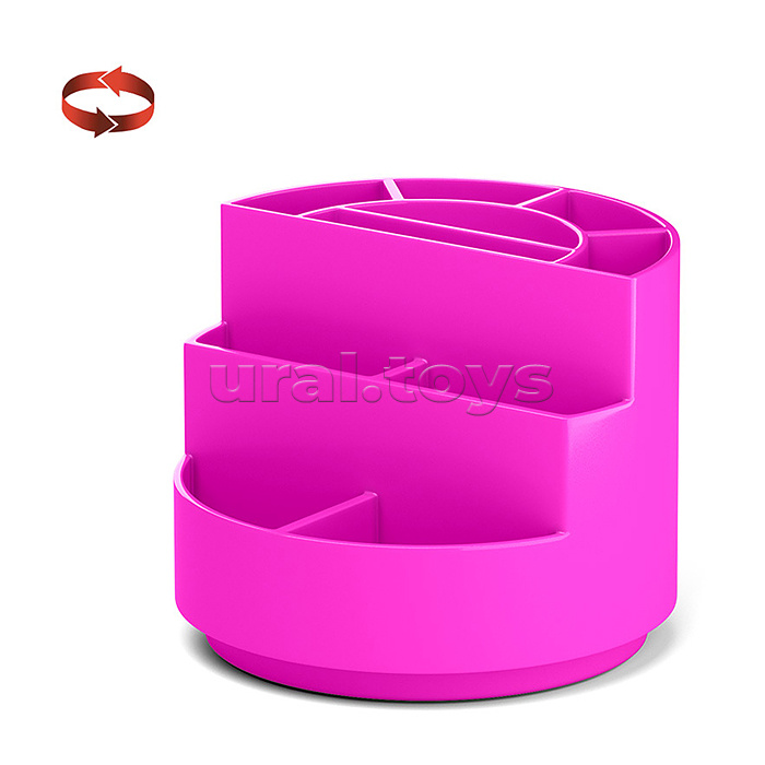 Подставка настольная вращающаяся пластиковая Mini Burger, Neon Solid, розовая Подставка настольная вращающаяся пластиковая Mini Burger, Neon Solid, розовая