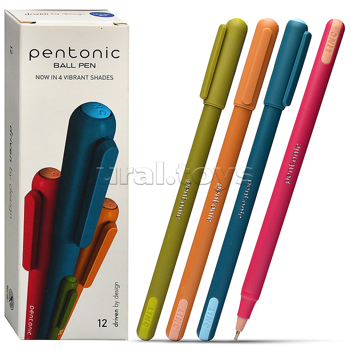 Ручка шариковая Pentonic Color синий 0,7 мм ассорти кругл. корп. игольчатый наконечник Ручка шариковая Pentonic Color синий 0,7 мм ассорти кругл. корп. игольчатый наконечник