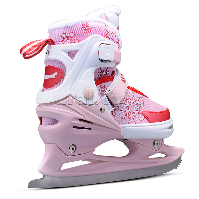 Коньки (размер M35-38) красно-розовые