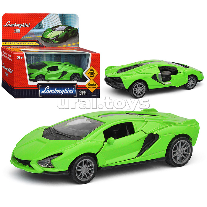 Модель металл lamborghini sian 10см, инерц., двери, в коробке