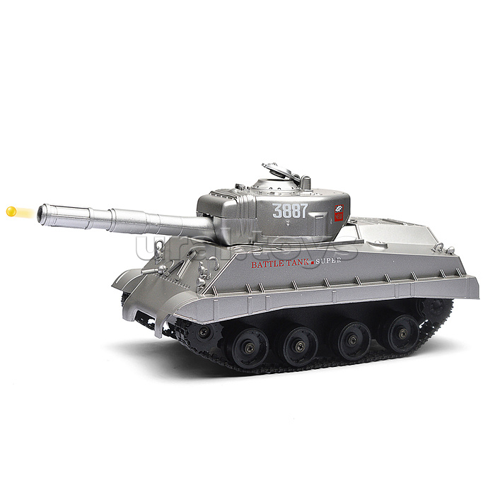 Боевой танк р/у, на аккумуляторных батарейках, з/у, с пульками, в коробке