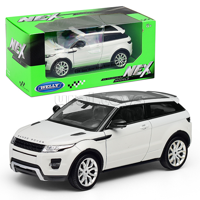 Машинка 1:24 Range Rover Evoque, белый Машинка 1:24 Range Rover Evoque, белый