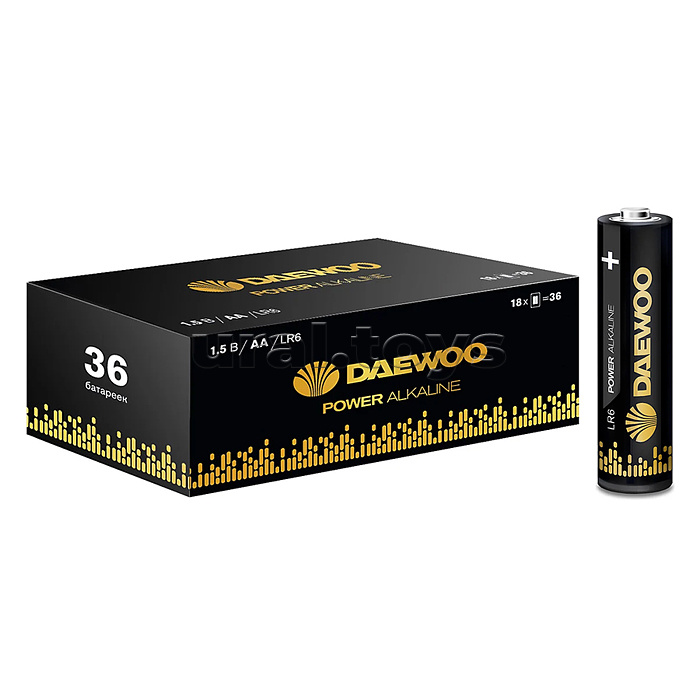 Батарейки алкалиновые DAEWOO POWER Alkaline LR6 в упаковке 36 шт