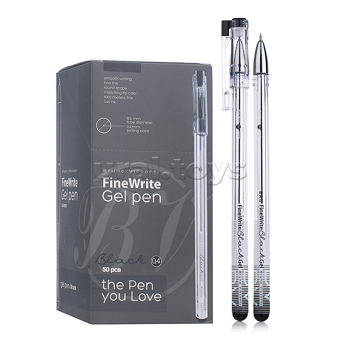 Ручка "Finewrite" гелевая, 0.4 мм, черный