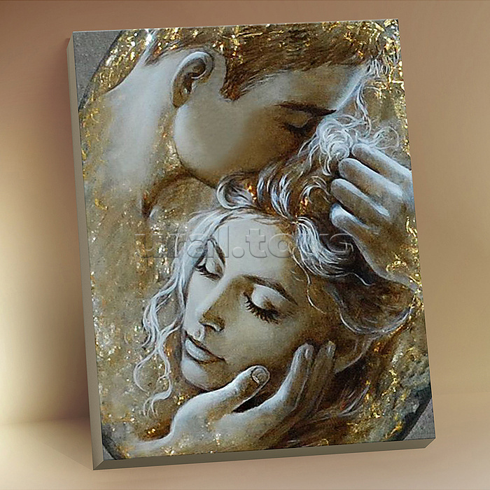 Картина по номерам 40х50 "Необходимость присутствия" поталь золото (17 цветов)