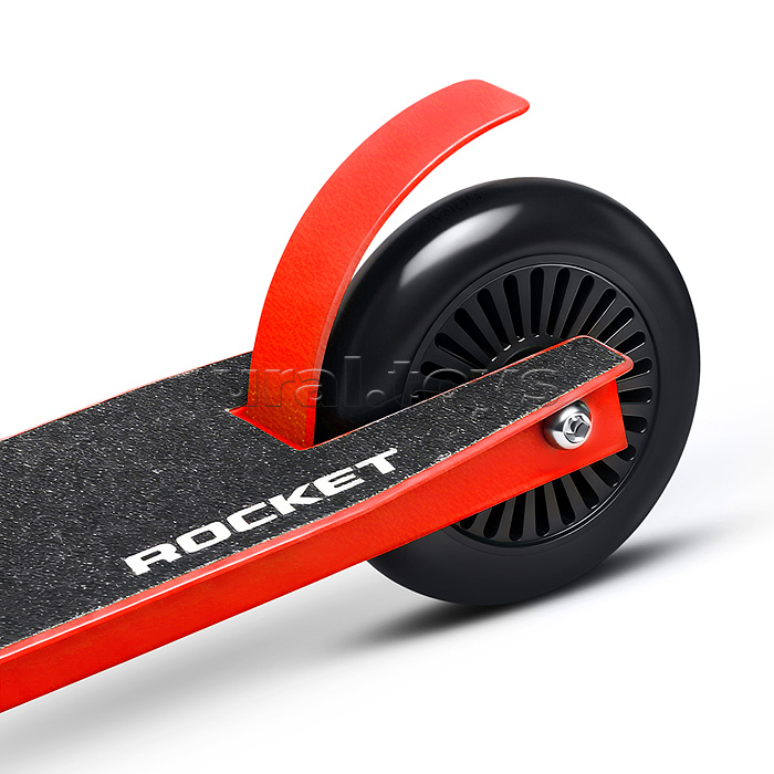 Самокат трюковый ROCKET колеса PU/пластик 100 мм,ABEC 7, красный (в пакете)