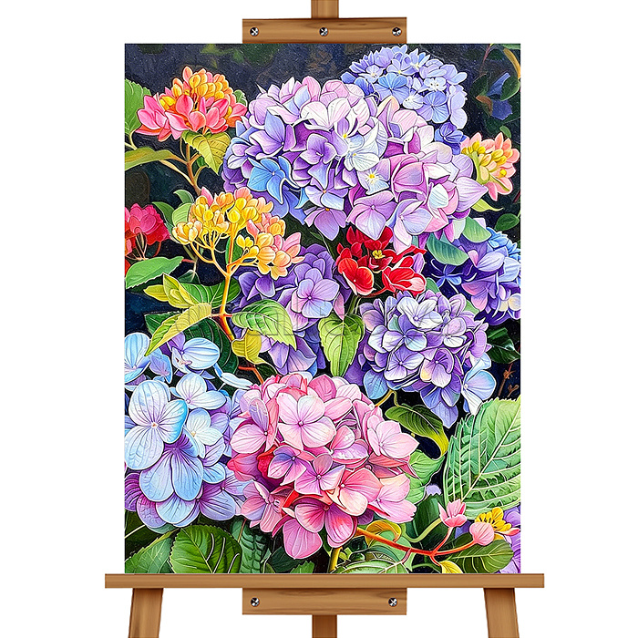 Картина по номерам "Гортензии" 40*30 см.