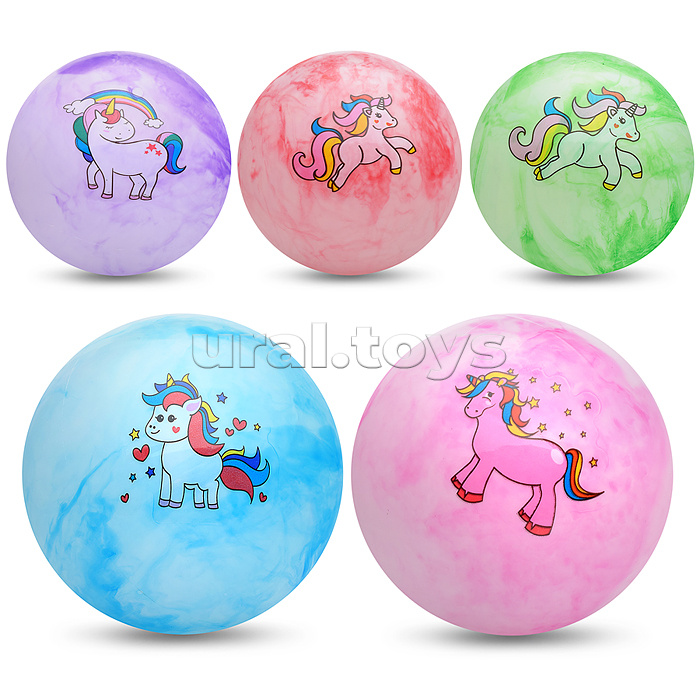 Мяч детский надувной "Единорог" 60гр.