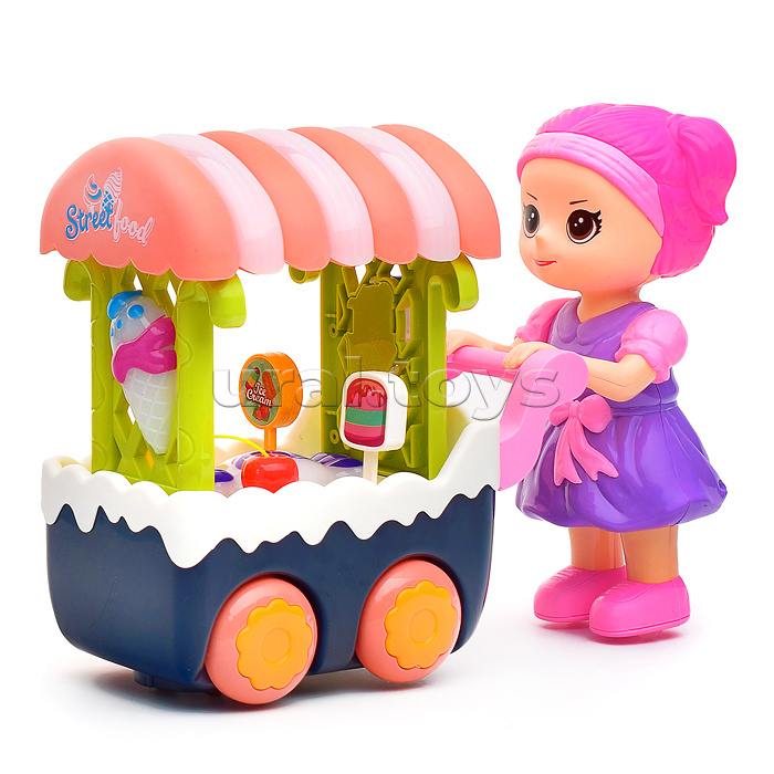 Интерактивная игрушка "Девочка с тележкой" в коробке